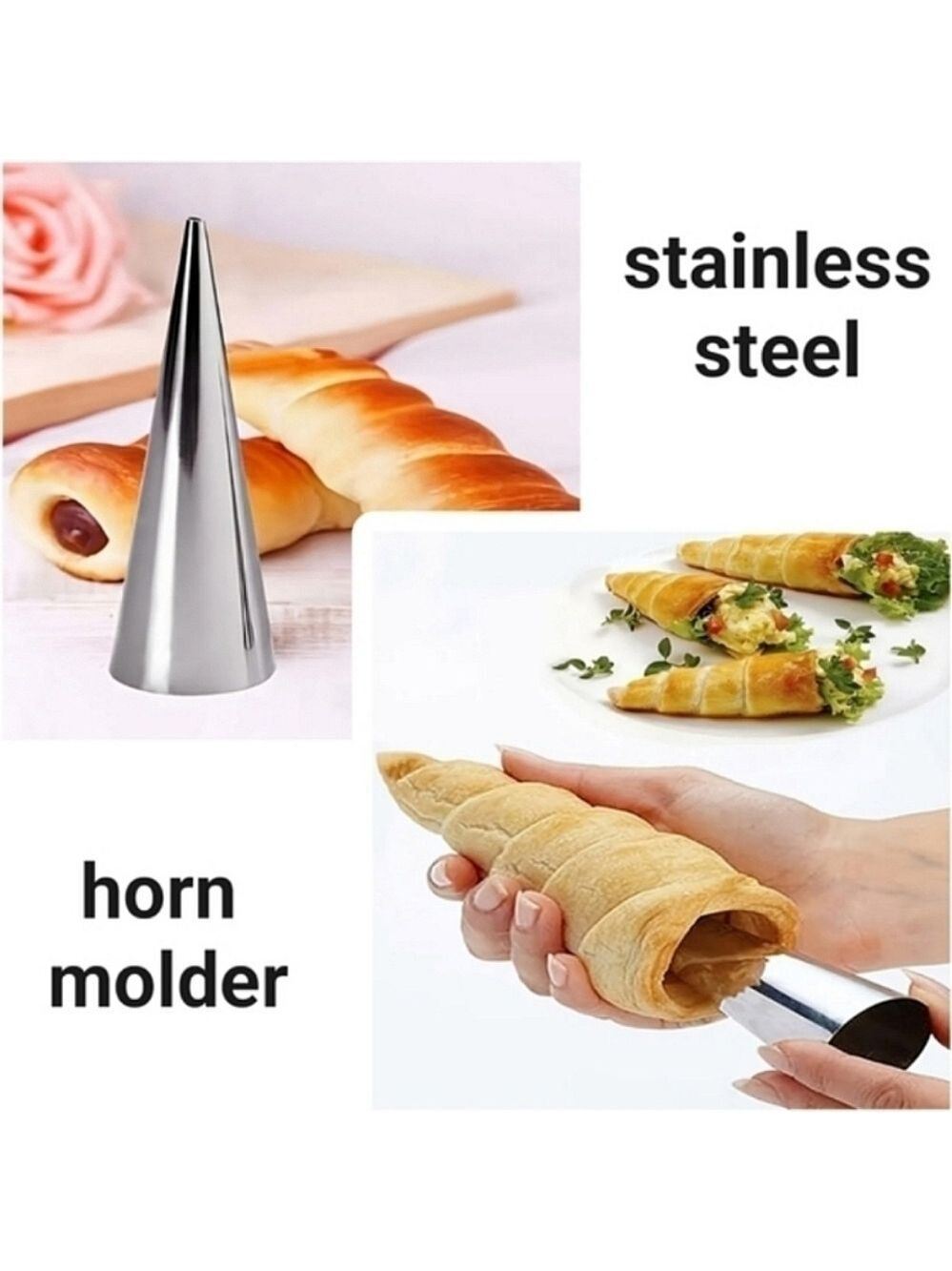 5/pcs stainless steel horn molder set